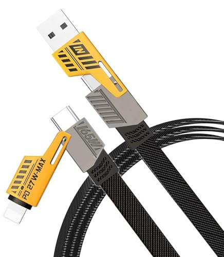 4 in 1 USB C Charging Cable, Multi Cable Charging Cord with USB A/USB C to Type C 65W 27W PD, Nylon Braided Multiple Connectors Cable(3.2ft) – Enhanced Compatibility and Speed