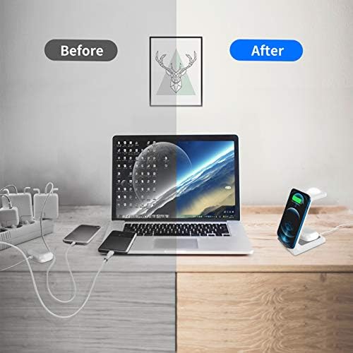Elevate Your Charging Experience with the Premium 2 in 1 Wireless Charging Station for i Phone & Air Pods – Fast-Charging Dock with Built-In LED Indicator, Compatible with i Phone 14/14 Pro/13/13 Pro/12/12 Pro & Samsung Devices – Sleek and Modern Design for Home and Office, Durable Clutter-Free Power Solution for Tech Enthusiasts
