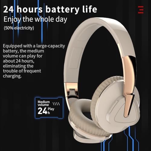 Revolutionary Wireless Bluetooth Over-Ear Headphones – V5.0 for Exceptional Lossless Audio, Ergonomic Comfort, 24-Hour Playtime, and HD Microphone for Clear Calls – Perfect for Gym, Gaming, and Mobile Use – Unmatched Sound Experience for Active Lifestyles