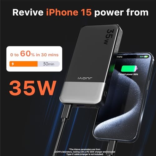 10000 m Ah Fast Charging Power Bank – 35 W Portable USB-C Charger with PD 3.0 & QC 4.0 for i Phone 15, Galaxy, Tablets, and Switch – Sleek Green Design for Ultimate Portability and Compatibility