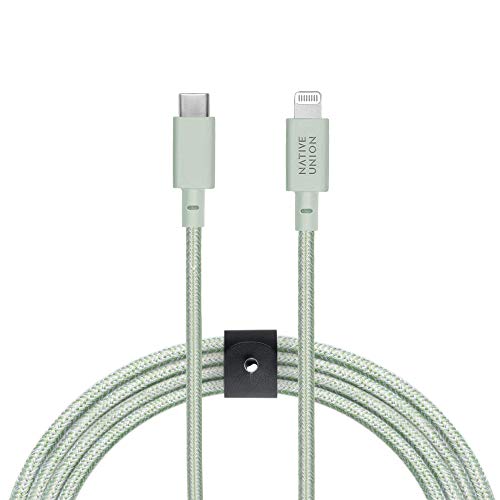 Revamp Your Charging Routine with Native Union 10 ft USB-C to Lightning Belt Cable – Ultra-Durable MFi Certified Cable for i Phone 14 Series & All Lightning Devices – Fast Charging & Data Transfer in Stylish Cosmos Finish for Enhanced Mobility and Performance