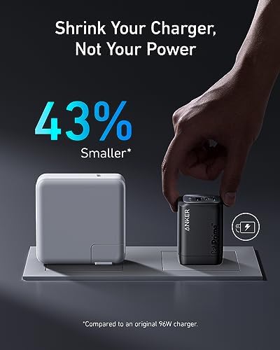 Ultra-Compact Anker Prime 100 W Ga N USB-C Charger – Triple-Port Fast Charging Adapter for Mac Book Pro/Air, i Phone 16/Pro, Galaxy S23/S22, Pixelbook, and More – Superior Efficiency & Enhanced Compatibility for All Your Devices