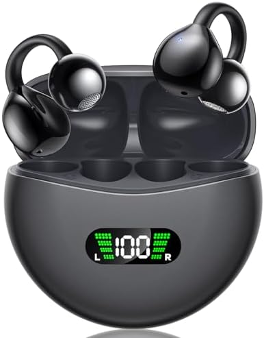 Revolutionary Open Ear Sport Earbuds with Smart LED Charging Case – Bluetooth 5.4 Wireless Headphones for Ultimate Comfort and Connectivity – Touch-Control Design in Trendy Medium Purple – Ideal for Running, Fitness, and Everyday Activities – Stay Aware and Engaged While Enjoying Your Favorite Music