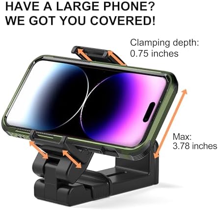 Perilogics 2025 Ergonomic Airplane Phone Holder Mount – Ultimate Travel Companion for Content Creators, Enhanced Stability & Comfort for Long Journeys, Lightweight & Portable Smartphone Stand, Perfect for Travel, Cruises & Desk Use, Smart Tech Accessory for Effortless Entertainment and Communication