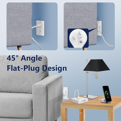 LIDER Ultra-Thin Flat-Face Outlet Extender with 3 Receptacles – Space-Saving Power Strip with 3 ft Cord, ETL-Listed for Safety, Sleek White Design for Modern Interiors – Perfect Solution for Enhanced Device Charging and Versatile Placement