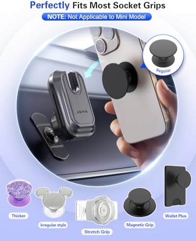 Ultimate Pop-Tech Adjustable Car Phone Holder: Dashboard Mount for i Phone & Samsung with Wallet Compatibility – Hands-Free Navigation, Secure Grip, and Effortless Installation Elevate your driving experience with the Ultimate Pop-Tech Adjustable Car Phone Holder, expertly engineered for seamless integration into your vehicle. This state-of-the-art dashboard mount features a robust sticky adhesive, ensuring your phone remains securely in place while accommodating thick wallet grips and card holders. Ideal for users who prioritize convenience, this holder provides easy access to your device, minimizing distractions while driving. Designed for optimal viewing angles, this versatile accessory is compatible with i Phone, Samsung, and a wide range of smartphones. Enjoy hassle-free installation with no tools required, allowing you to effortlessly enhance your vehicle setup. Crafted from premium materials, the Ultimate Pop-Tech Car Phone Holder offers durability and style, making it a must-have for every road warrior seeking safety and functionality. Experience hands-free navigation and communication, whether on your daily commute or an exciting road trip.