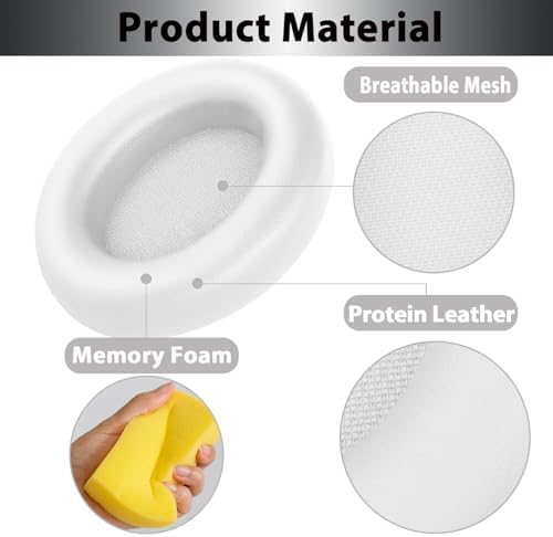 Elevate Your Beats Studio Pro Wireless Headphones with Premium Cooling Gel Replacement Earpads – Soft Protein Leather & Adaptive High-Density Memory Foam for Unmatched Comfort and Sound Isolation – Innovative Design in Sleek Black for Extended Wear Performance