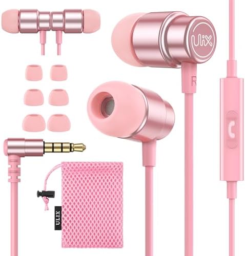 Uli X Rider Premium Wired Earbuds with Microphone – Superior Noise-Isolating In-Ear Headphones for i Phone & Samsung – Tailored Comfort for Small Ears – Ideal for Students, Professionals, & Kids – Tangle-Free Audio Cable for Seamless Use – Enhanced Sound Quality with 5-Year Warranty – Lightweight & Durable Design for All-Day Listening – Perfect for Music Lovers & Active Lifestyles