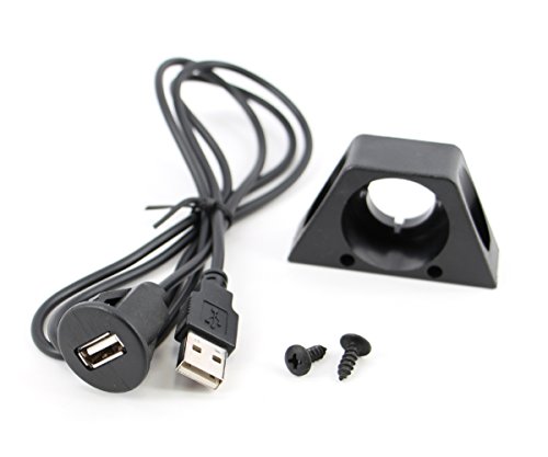 Flush Mount USB Extension Socket for Car and Marine – 1 Meter Charging and Syncing Cable for Mobile Devices – Sleek, Durable Design with Fast Data Transfer and Compatibility for Phones/Tablets