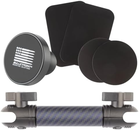 Revolutionary Bulletpoint Magnetic Phone Mount with Carbon Fiber-Kevlar Arm for i Phone & Android – Universal Fit with 20 mm Ball Attachment for Seamless Navigation and Hands-Free Convenience