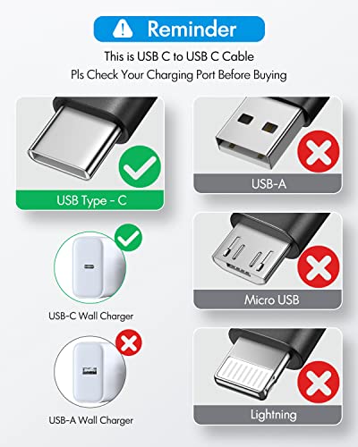 CLEEFUN 26 ft USB C to USB C Charging Cable – 60 W Fast Charger for i Phone 16/15 Pro Max, i Pad, Mac Book, Galaxy S24/S23 – Ultimate Compatibility & High-Speed Data Transfer – Durable Design for On-the-Go Power Solutions