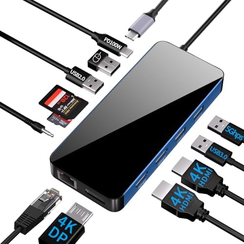 Ultimate 8-in-1 USB C Hub: 4 K HDMI, Gigabit Ethernet & PD 100 W Charging for Seamless Connectivity with Mac Book, Dell, HP, Lenovo, and Surface Devices – Enhance Your Workspace with High-Speed Data Transfer and Multi-Device Compatibility!