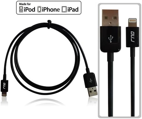 RND MFi Certified 1.5 FT Lightning to USB Cable for i Phone, i Pad & i Pod – Optimal Fast Charging & Data Sync Accessory for i Phone X Series, 8, 7, 6 Models – Durable & Portable Black Design for Everyday Use