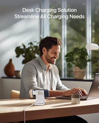 Intoval 3-in-1 Magnetic Charging Station: Ultimate Foldable Dock for Fast Charging of i Phone 12-16 (Plus/Pro/Pro Max), Apple Watch, and Air Pods – Sleek Travel Accessory with Enhanced Mag Safe Compatibility and Trio Magnetic Stand for Organized Power Solutions at Home or On-the-Go