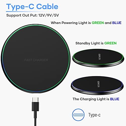 Revolutionary 15 W Fast Wireless Charger Pad – Dual Pack for i Phone 16/15/14/13/12/11 Pro Max & Samsung Galaxy S23/S22/S21/S20/S10 – Effortless Charging Experience with Enhanced Safety Features & Sleek Design for Home/Office Use