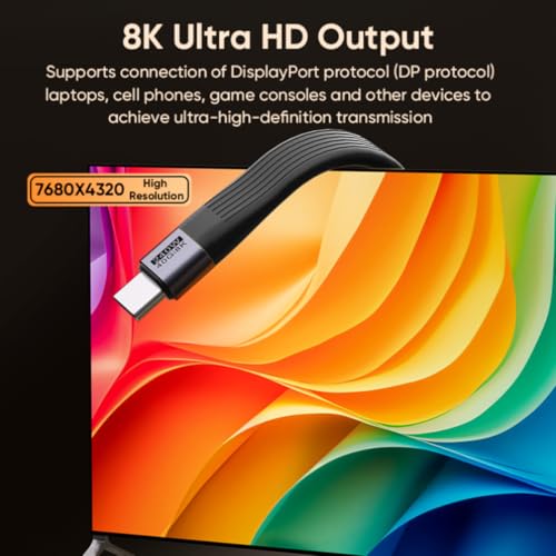 USB 4.0 Date Cable Portable Keychain 0.42ft, 240W 5A Fast Charging USB C Cable, 40Gbps Data Transfer, 8K 60Hz Video Display for iPhone 16 15 Pro Max, iPad, Thunderbolt 4/3, Hub, External SSD (Black) – Enhanced Compatibility and Speed