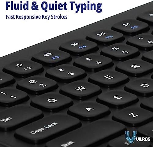 Vilros 2.4 G Wireless & Wired Touch Keyboard with Integrated Touchpad – Ultimate Compatibility for Raspberry Pi and Beyond, Effortless Navigation and Ergonomic Comfort for Work and Play