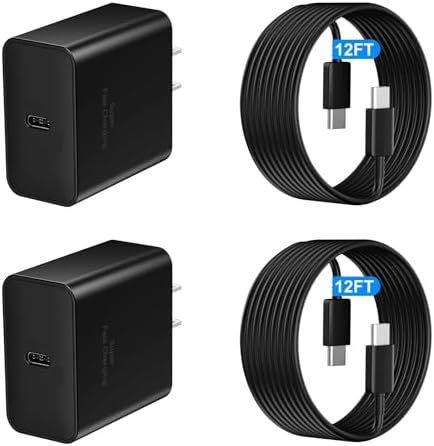 45 W Super Fast USB-C Charger for Samsung Galaxy | Dual Port Fast Charging Block with 10 FT Cable | Ultimate Compatibility for Galaxy S25/S24/S23/S22 Series | Efficient, Reliable, and Travel-Friendly Charging Solution