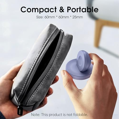 Sleek Sky Blue Portable Magnetic Charging Dock for Apple Watch – Fast Wireless Charger with Nightstand Mode, Compatible with Series 10, 9, 8, 7, SE, 6, 5, 4, 3, 2, Ultra 2 – Travel-Friendly Design with Premium Charging Cable for Effortless Power and Style
