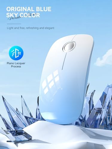 Sleek Purple Wireless Bluetooth Mouse – Effortless Dual Connectivity, 1600 DPI Precision, Whisper-Quiet Clicks, Long Battery Life for Enhanced Productivity and Versatile Device Compatibility