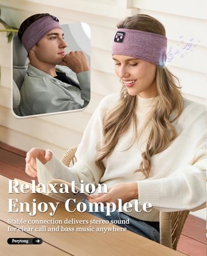 Perytong Wireless Bluetooth Sports Headband Headphones – Ultimate Comfort & Crystal-Clear Sound for Sleep, Yoga & Jogging – Perfect for Insomnia Relief, Meditation, and Easy Device Pairing