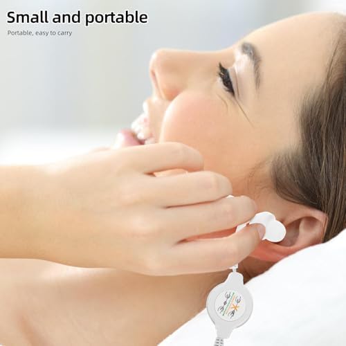 Retractable Wired Earbuds by ULTECHNOVO – Innovative In-Ear Headphones with Tangle-Free Storage, 3.5 mm Compatibility, and Customizable Length for Enhanced Sound Experience and Portability (White)