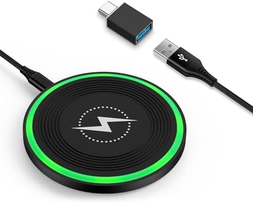 Ultra-Fast 15 W Wireless Charging Pad for Samsung Galaxy S25, S24 FE, Plus Ultra S23, Z Fold SE, Moto Razr Plus 2024, Google Pixel 9 Pro & i Phone 16 Series – Universal Compatibility, Efficient Power Solution, and Compact Design for Home & Office Use