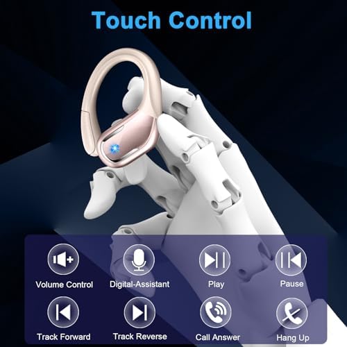 Ultimate Wireless Sport Earbuds with 75-Hour Playtime, Bluetooth 5.4 Connectivity, and IP7 Waterproof Rating – Noise-Canceling Earphones with Deep Bass for Gym, Running, and Outdoor Activities – Enhanced Comfort and Stability for Active Lifestyles