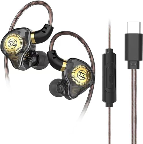 X1 Professional In-Ear Monitor Headphones – Ultimate Wired Earbuds with Dynamic Sound and Advanced Noise Isolation for Musicians | Type-C Connectivity for Modern Devices & Integrated Microphone for Effortless Communication | Ergonomically Designed for Extended Comfort and Performance Optimization