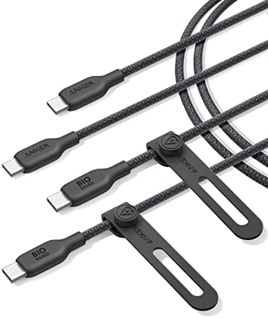 Anker 240 W Bio-Braided USB C Fast Charge Cable – 10 FT Ice Lake Blue, Ultimate Charging Solution for i Phone 16, Mac Book Pro 2020, and i Pad Pro – Durable, Fast Data Transfer, Versatile Compatibility for All Your Devices