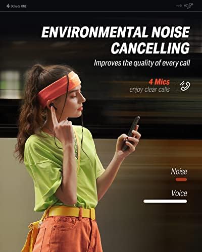 Donner Dobuds ONE Wireless Earbuds – Advanced Bluetooth 5.2 Noise Cancelling Earphones with 4-Mic Clarity, Custom EQ Sound Tuning App, 32-Hour Battery Life & Fast Charging – Optimal for Unmatched Audio Clarity and Everyday Convenience