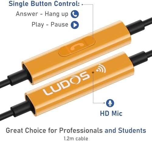 LUDOS OMNITONE USB-C Earbuds – Rich Sound Quality & Comfortable Fit for i Phone 16 & Samsung Galaxy S24 – Noise-Canceling Technology, Ergonomic Design, 5-Year Warranty – Turquoise – Perfect for Music, Gaming, and Calls with Quick USB-C Connectivity and Wide Device Compatibility