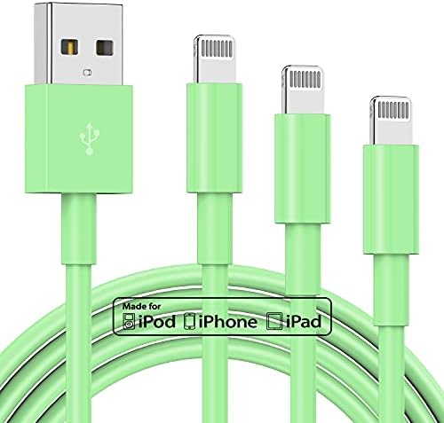 Premium 3-Pack Apple MFi Certified Lightning to USB Charger Cables – 6 FT Durable Fast Charging Cords for i Phone 13/12/11/11 Pro/11 Max/X/XS/XR/XS Max/8/7/6 – Enhanced Performance and Extended Reach for Seamless Device Connectivity
