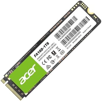 Upgrade Your System with the Acer FA100 256 GB M.2 NVMe SSD – Unleash Blazing-Fast 8 Gb/s Transfer Speeds for Gamers and Professionals – Maximize Performance & Storage Efficiency with Reliable Internal Solid State Drive