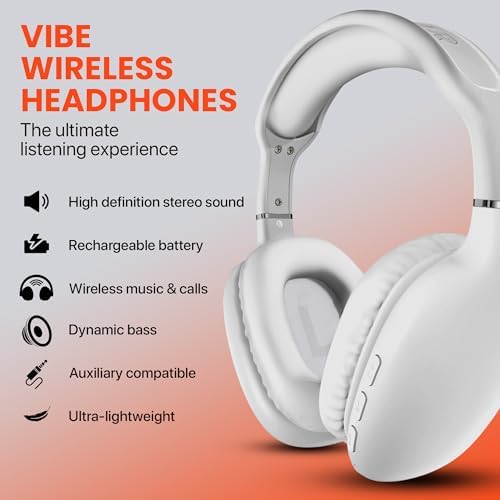 Transform Your Listening Journey with Premium Foldable Bluetooth Over-Ear Headphones – Superior Noise Isolation for Ultimate Focus, Plush Foam Ear Cushions for Extended Comfort, and Built-in Microphone for Effortless Communication – Perfect for Fitness Enthusiasts and Travel Lovers Alike, Unisex Design for All Users
