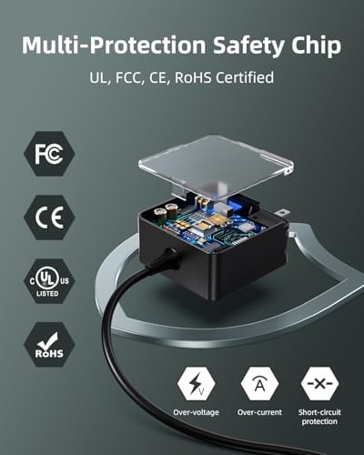 Lenovo Laptop Charger – Universal Compatibility for Ideapad, Flex, V Series | 65 W & 45 W Power Adapter with UL Safety Certification | Foldable Plug & Charging Indicator | Enhanced Durability & Speed for All Round Connector Models