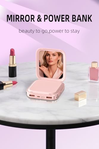 Chic Pink 3-in-1 Power Bank with 10,000 m Ah Capacity – Fast 22.5 W Charging, Integrated Cables & Quad Outputs for Effortless Device Power-up – Ultimate Portable Charger for i Phone, Android, & Samsung Devices – Ideal for Modern Professionals and Travelers