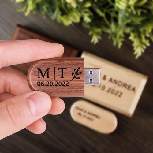 Elegant Maple Wood USB 3.0 Flash Drive – 32 GB Super-Speed Jump Drive Box by FEWINA, Perfect Gift for Photographers, Stylish Data Storage Solution for Weddings, Anniversaries, and Birthdays, Unique Wooden USB Stick with Enhanced Compatibility