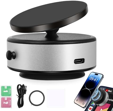 Revolutionize Your Driving Experience with the Electric Vacuum Magnetic Car Phone Mount – 360° Rotating Holder for Optimal Viewing, Universally Compatible with All Phones, Strong Suction for Smooth Surfaces, Effortless Installation & Enhanced Safety in Every Journey – Sleek Black Design for Any Car Interior