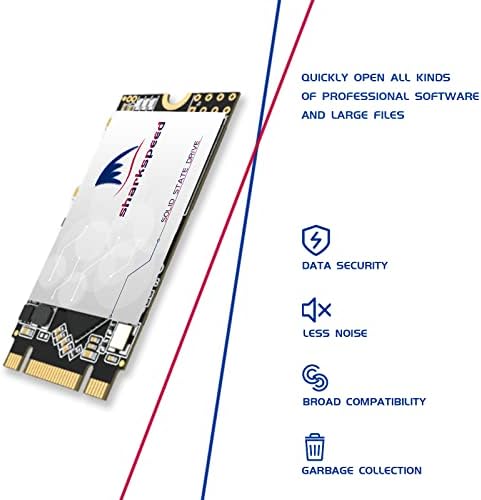 Upgrade Your System with the SHARKSPEED Plus 512 GB M.2 SSD – Lightning-Fast SATA III Solid State Drive for Enhanced Gaming and Multitasking, Featuring 3 D NAND Technology for Unmatched Reliability and Performance, Effortless Integration with M.2 2242 NGFF Interface, Experience Rapid Data Transfers and Smooth Computing Today!