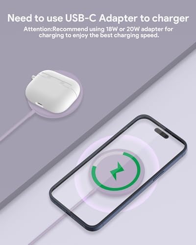 Magnetic Wireless Charger Duo for i Phone 16/15 Series – 20 W Fast Charging Pad with USB-C Power Delivery, Mag Safe-Compatible Dual Pack for Effortless Charging of i Phone 16 Pro, 15 Pro Max & Air Pods 3 – Sleek, Portable, and Durable Accessory for Home and Office Use