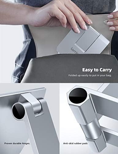 Lamicall     Adjustable Cell Phone Stand Desk – Foldable Desktop Phone Holder, Cradle, Dock, Compatible with iPhone 15 14, Plus, Pro, Pro Max, 13 12 X XS,4-11” Phone Sliver – Enhanced Compatibility and Speed