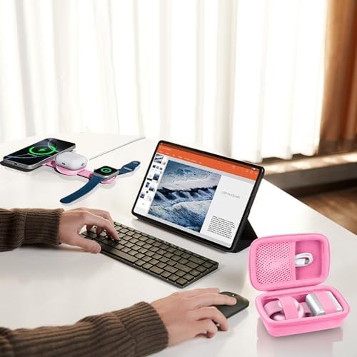 co2 CREA Green Hard Case for Anker Mag Safe UFO 3-in-1 Mag Go Wireless Charger Station – Travel-Friendly Foldable Charging Pad Protector with Enhanced Compatibility and 15 W Fast Charging Capability, Ideal for On-the-Go Charging Solutions
