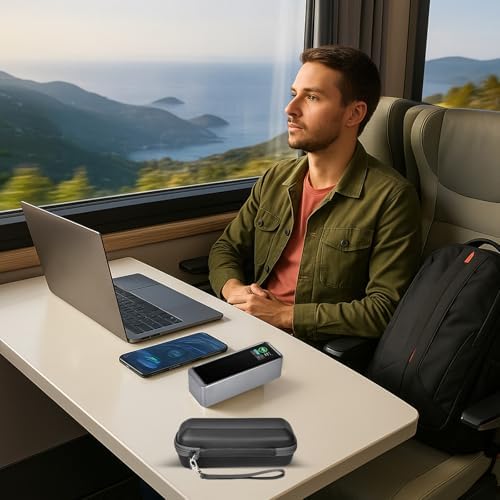 Anker Power Bank Carrying Case – Tailored Storage Solution for 27,650 m Ah Prime & 24,000 m Ah 737 Models – 3-Port Fast Charging Organizer with Protective Sections – Lightweight Travel Companion for Laptop Users & Ideal Gift Option – Premium Durability and Smart Organization for Your Power Bank Accessories