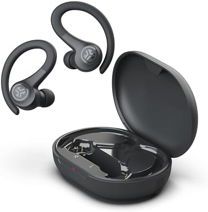 JLab Go Sport+ Wireless Workout Earbuds – Unrivaled 35+ Hour Bluetooth Battery Life, C3 Clear Calling Technology for Distinct Conversations, and Secure Earhook Design for Unyielding Stability During Workouts – Elevate Your Sound Experience with 3 Adjustable EQ Settings and Broad Device Compatibility in Sleek Graphite Finish