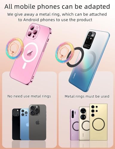 Revolutionary MINDSKY Mag-Safe Phone Grip & Stand for i Phone 12/13/14/15 Series – 360° Dual-Arm Adjustable Kickstand with Superior Magnetic Support – Lightweight, Durable Design for Enhanced Drop Protection – Effortless Hands-Free Use & Easy Wireless Charging Compatibility