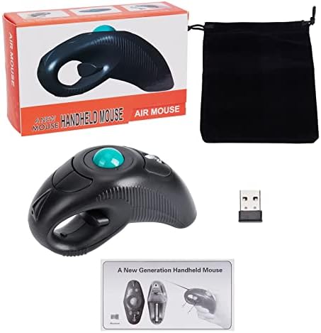 Experience Effortless Control with the Welspo Wireless USB Handheld Finger Trackball Mouse – Ergonomic Design & Laser Pointer for Seamless Presentations and Enhanced Navigation