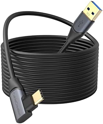 High-Speed 16 FT USB to USB C 3.1 Link Cable for Meta Quest Pro/Quest3/Quest2/Pico4 – Ultimate VR Headset Accessory for Uninterrupted Gaming and Seamless Data Transfer Up to 5 Gbps, Perfect for Tech Enthusiasts and Gamers Seeking Enhanced Mobility and Performance
