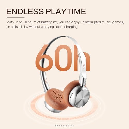 Nostalgic Retro Wireless Bluetooth Headphones – 60-Hour Battery Life, Lightweight Comfort, Built-in Microphone, Dual Device Pairing & Custom Sound App for an Immersive 80 s & 90 s Audio Adventure – Ideal for Active Music Enthusiasts and Daily Listening