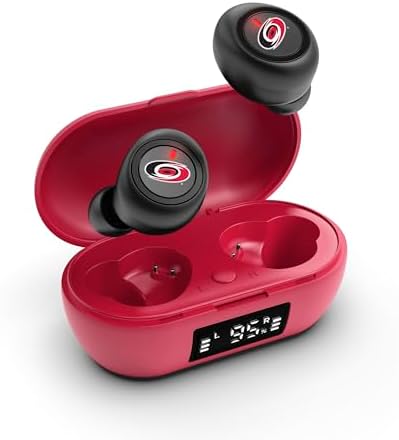 Carolina Hurricanes SOAR NHL True Wireless Earbuds v.7 – Premium Bluetooth 5.0 Earbuds for Sports Enthusiasts with Superior Sound Quality and Unmatched Comfort, Perfect for Game Day and Everyday Use